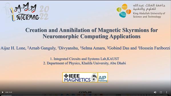 Creation and Annihilation of Skyrmions for Neuromorphic Computing Applications