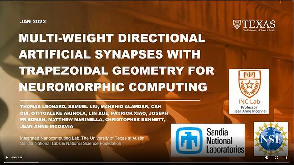 Multi-Weight Directional Artificial Synapses with Trapezoidal Geometry for Neuromorphic Computing