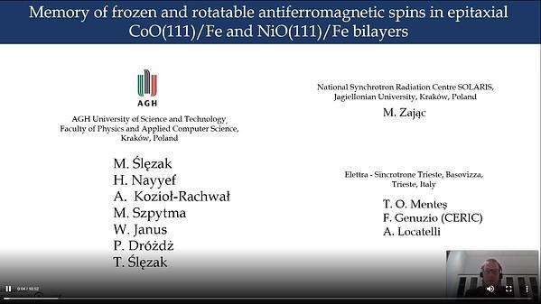 Memory of frozen and rotatable antiferromagnetic spins in epitaxial CoO(111)/Fe and NiO(111)/Fe bilayers.