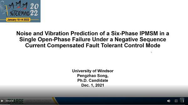 Noise and Vibration Prediction of a Six-Phase IPMSM in a Single Open-Phase Failure Under a Negative Sequence Current Compensated Fault Tolerant Control Mode