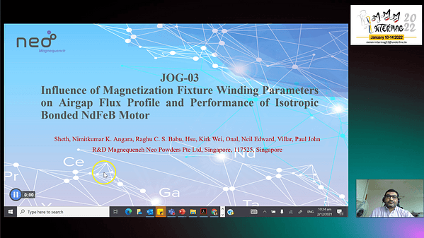 Influence of magnetization fixture winding parameters on airgap flux profile and performance of isotropic bonded NdFeB motor