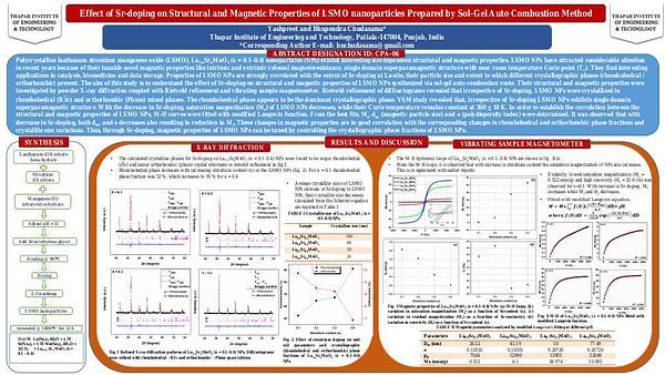 Effect of Sr-doping on Structural and Magnetic Properties of LSMO nanoparticles Prepared by Sol-Gel Auto Combustion Method