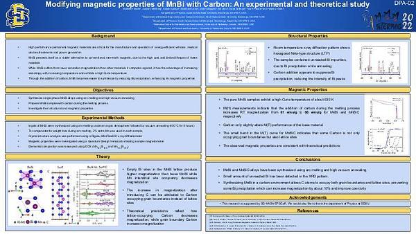 Modifying magnetic properties of MnBi with Carbon: An experimental and theoretical study