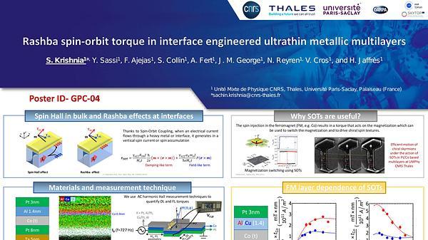 Rashba Spin-Orbit Torque in Interface Engineered Ultrathin Metallic Multilayers