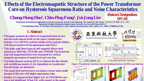 Effects of the Electromagnetic Structure of the Power Transformer Core on Hysteresis Squareness Ratio, Noise and Vibration Characteristics