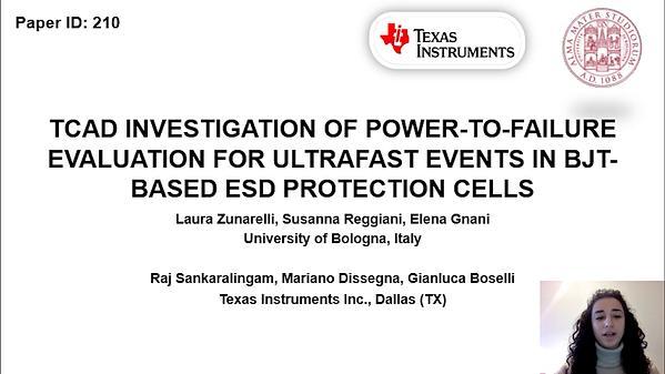TCAD investigation of Power-to-Failure evaluation for ultrafast events in BJT-based ESD protection cells