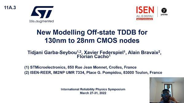 New Modelling Off-state TDDB for 130nm to 28nm CMOS nodes