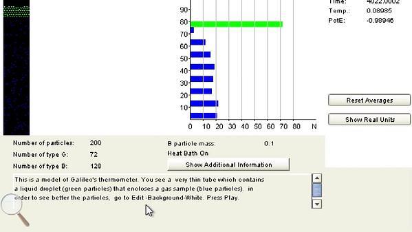 Molecular Dynamics MOOC 4.1.3. Galileo's Thermometer in VMDL