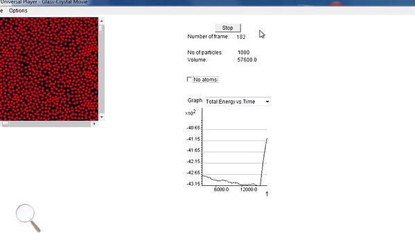 Molecular Dynamics MOOC 5.1.6. Glass-Crystal Movie in VMDL