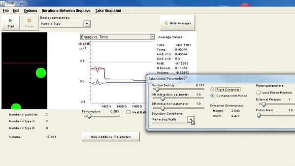 Molecular Dynamics MOOC 7.1.3. Lennard-Jones Potential, VMDL Simulation