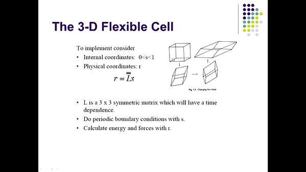 Molecular Dynamics MOOC 9.1.5. Isobaric Ensembles and MD Calculations