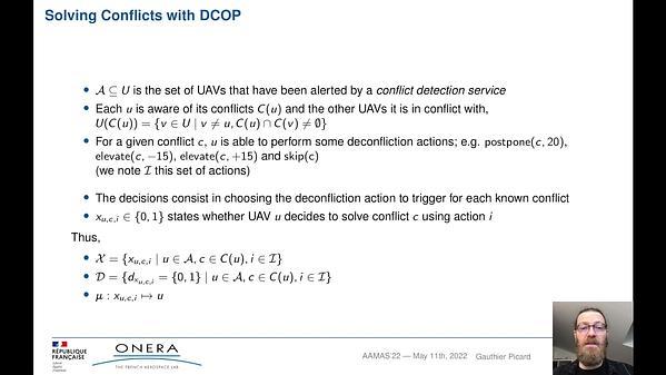 Trajectory Coordination based on Distributed Constraint Optimization Techniques in Unmanned Air Traffic Management