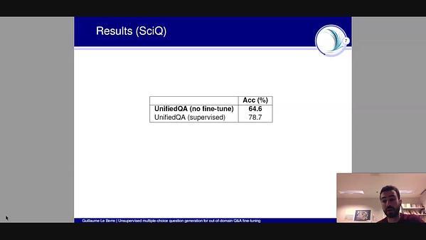 Unsupervised multiple-choice question generation for out-of-domain Q&A fine-tuning