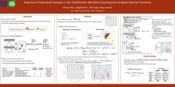 Detection of Adversarial Examples in Text Classification: Benchmark and Baseline via Robust Density Estimation