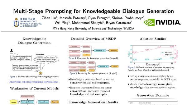 Multi-Stage Prompting for Knowledgeable Dialogue Generation