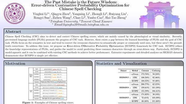 The Past Mistake is the Future Wisdom: Error-driven Contrastive Probability Optimization for Chinese Spell Checking