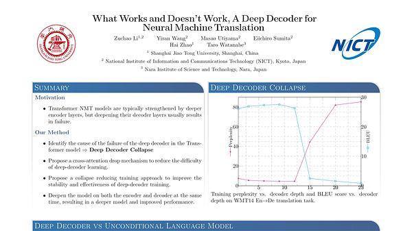 What Works and Doesn't Work, A Deep Decoder for Neural Machine Translation