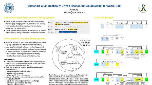  Sketching a Linguistically-Driven Reasoning Dialog Model for Social Talk