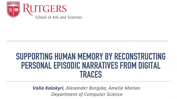 Supporting Human Memory by Reconstructing Personal Episodic Narratives from Digital Traces