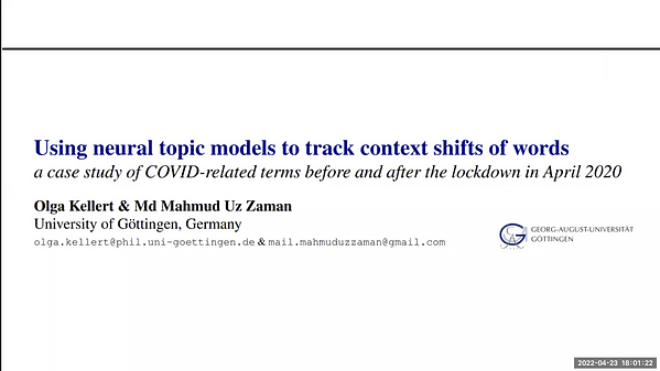 Using neural topic models to track context shifts of words: a case study of COVID-related terms before and after the lockdown in April 2020