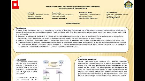 Detecting Sign of Depression from Social Media Text using Supervised Learning Approach