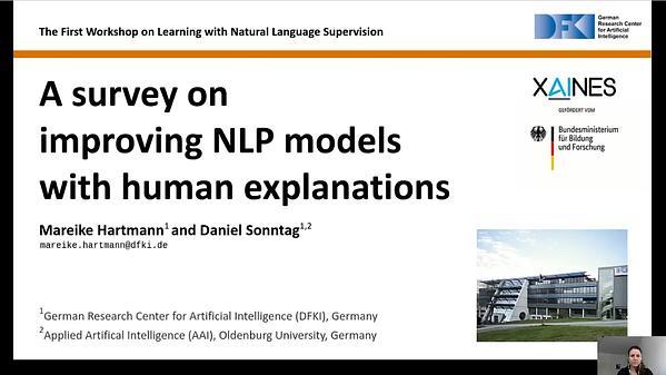A survey on improving NLP models with human explanations