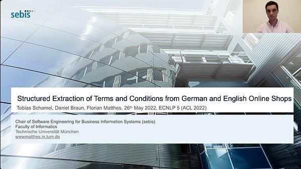 Structured Extraction of Terms and Conditions from German and English Online Shops