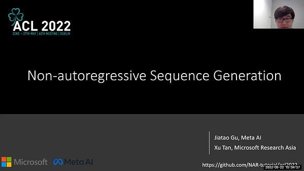 Non-Autoregressive Sequence Generation Part 2