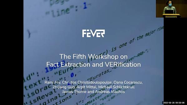 FEVER: Fifth Workshop on Fact Extraction and VERification