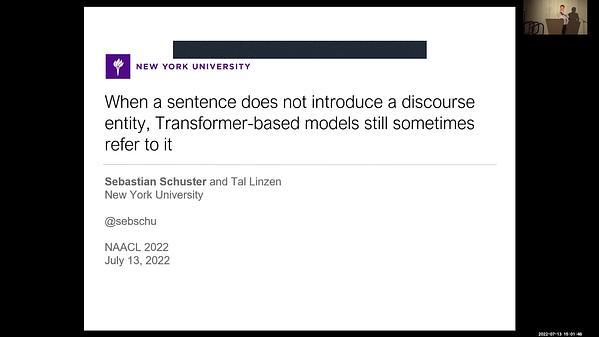 When a sentence does not introduce a discourse entity, Transformer-based models still sometimes refer to it