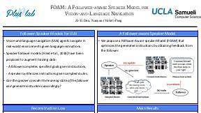 FOAM: A Follower-aware Speaker Model For Vision-and-Language Navigation