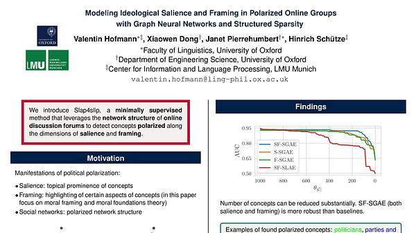 Modeling Ideological Salience and Framing in Polarized Online Groups with Graph Neural Networks and Structured Sparsity