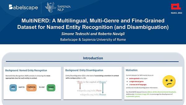 MultiNERD: A Multilingual, Multi-Genre and Fine-Grained Dataset for Named Entity Recognition (and Disambiguation)