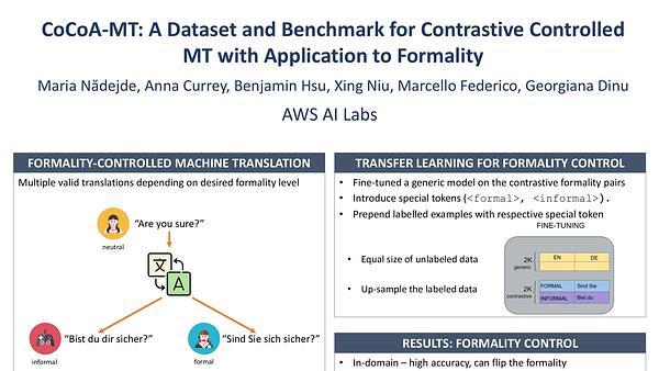 CoCoA-MT: A Dataset and Benchmark for Contrastive Controlled MT with Application to Formality