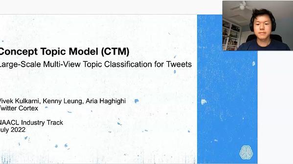 CTM - A Model for Large-Scale Multi-View Tweet Topic Classification