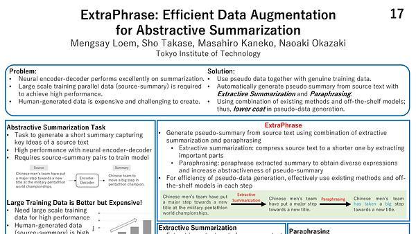 ExtraPhrase: Efficient Data Augmentation for Abstractive Summarization