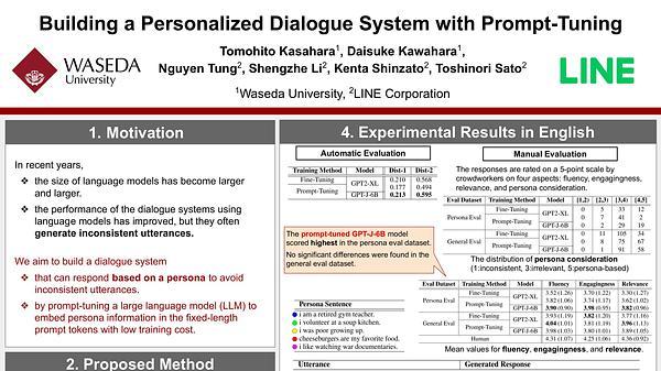 Building a Personalized Dialogue System with Prompt-Tuning