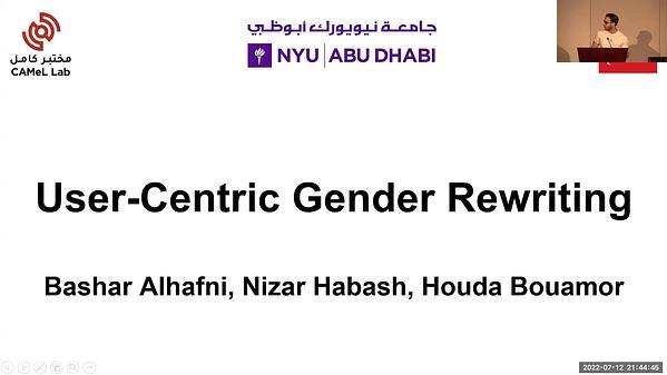 User-Centric Gender Rewriting