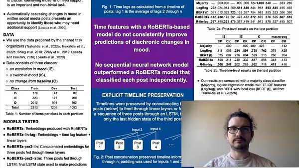 Exploring transformers and time lag features for predicting changes in mood over time