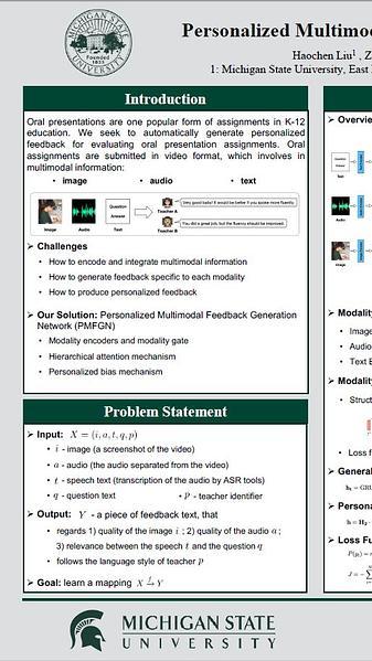 Personalized Multimodal Feedback Generation in Education