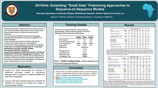 AfriTeVa: Extending “Small Data” Pretraining Approaches to Sequence-to-Sequence Models