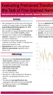 Evaluating Pretrained Transformer-based Models on the Task of Fine-Grained Named Entity Recognition