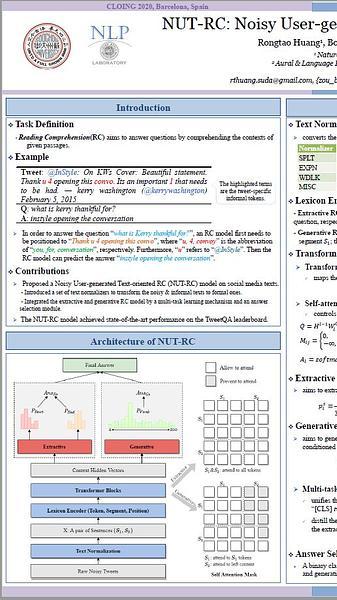 NUT-RC: Noisy User-generated Text-oriented Reading Comprehension