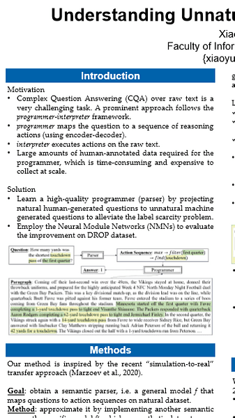 Understanding Unnatural Questions Improves Reasoning over Text