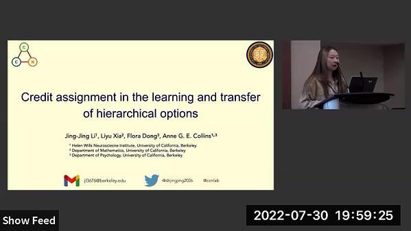 Credit assignment in hierarchical option transfer