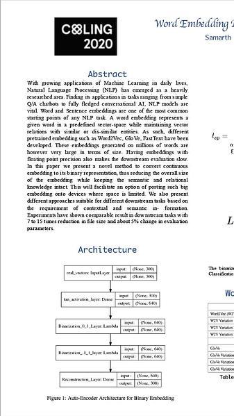 Word Embedding Binarization with Semantic Information Preservation