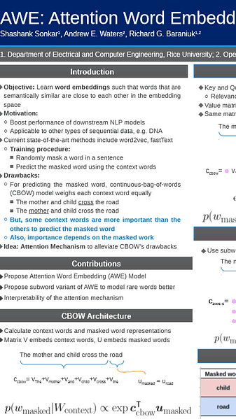 Attention Word Embedding