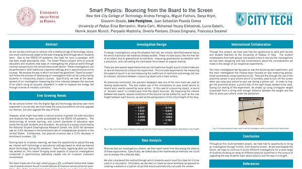 Smart Physics: Bouncing from the Board to the Screen