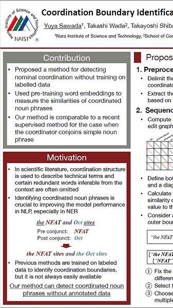 Coordination Boundary Identification without Labeled Data for Compound Terms Disambiguation