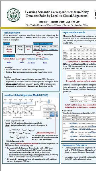 Learning Semantic Correspondences from Noisy Data-text Pairs by Local-to-Global Alignments